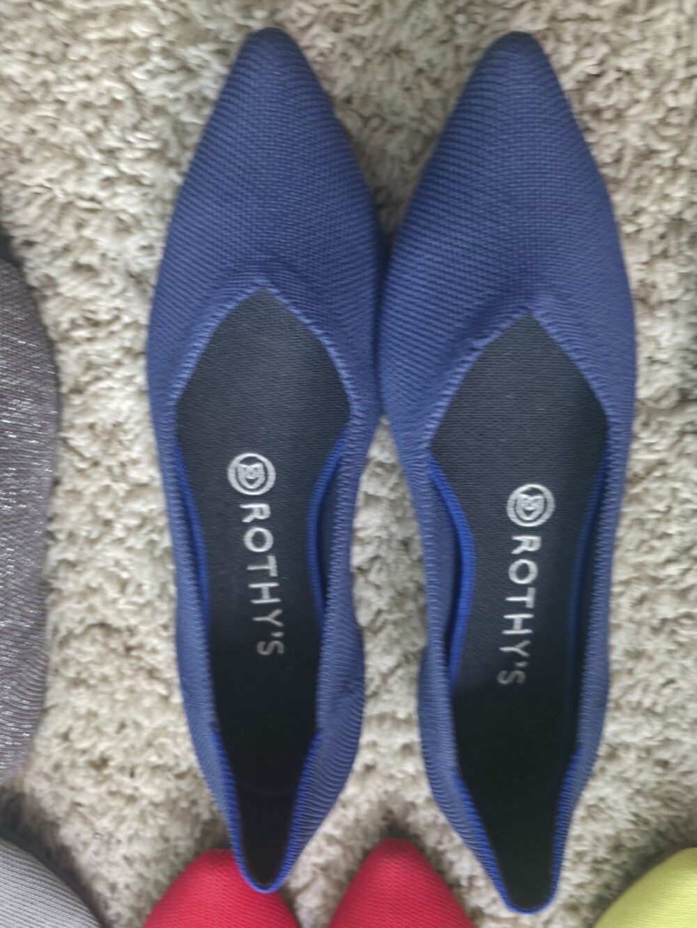 Rothy's Women's Navy Blue Knit Slip-On Flats